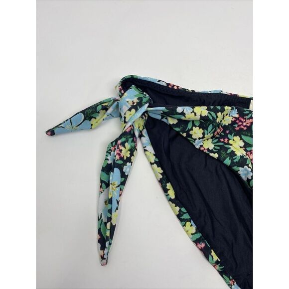 MAJE Paris Bikini Bottom Womens 1 Small S Blue Floral NEW $145 Side-Tie TRACY - Picture 4 of 11